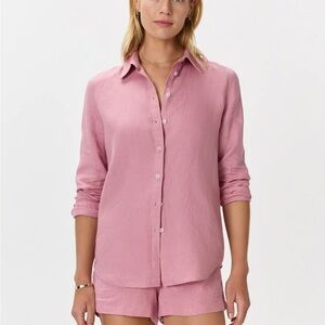 Quince 100% European Linen Long Sleeve Shirt NWT Size S